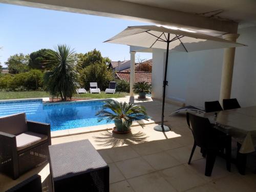 Alignan-du-Vent House | Coté piscine Villa plain pied