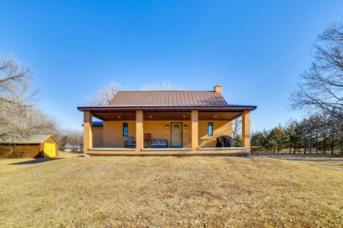 Bristow House | Covered Porch & Grill: 1-Acre Property in Bristow!