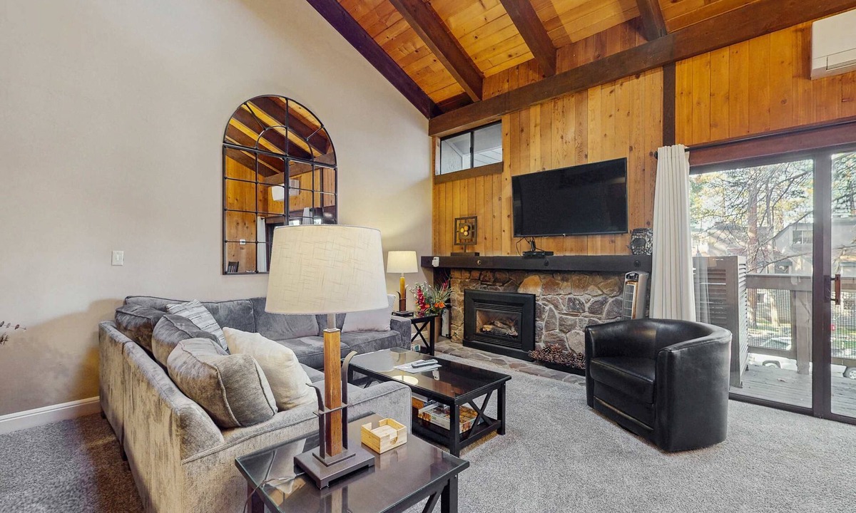 South Lake Tahoe Condo | Cozie home with a stone fireplace near Ski Run Marina/new mini split a/c
