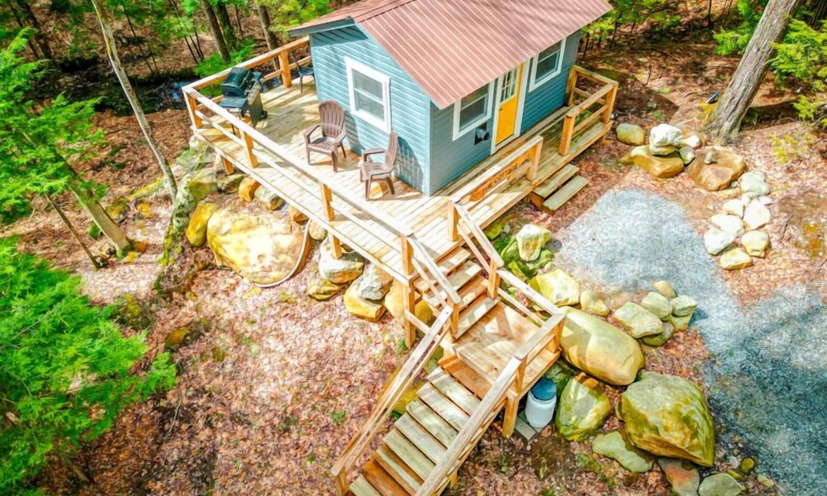 Middle Grove Cottage | Cozy Cottage overlooking stream on 60 acres