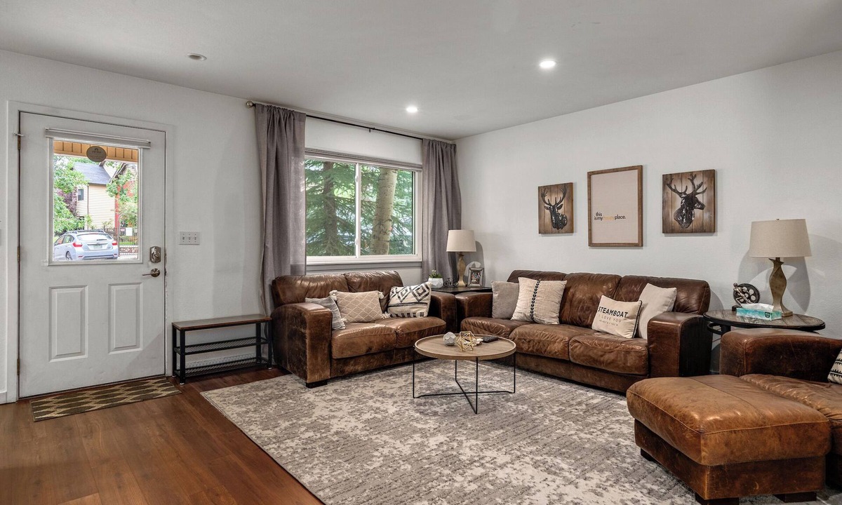 Steamboat Springs House | Cozy Creek! End Unit with Creekside Patio, Grill, Top Deck & Communal Hot Tub!