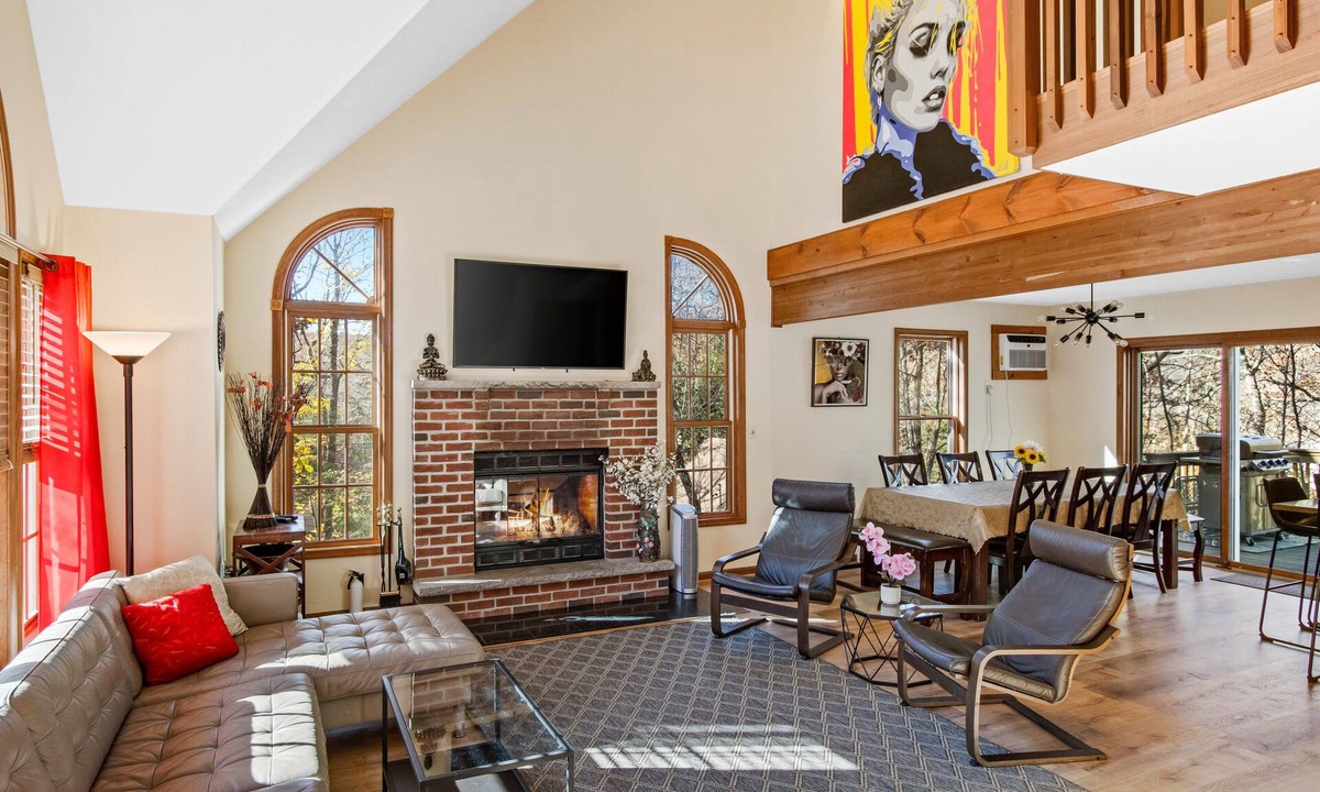 Bushkill House | Cozy Creekfront House with Sauna