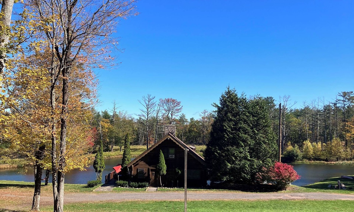 Catskill Cabin | Cozy Mountain Cabin with fireplace, views and trails on pond