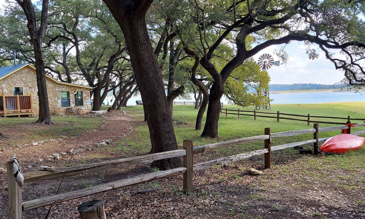 Lago Vista Cabin | Cozy, private waterfront stone cabin on the north shore of Lake Travis