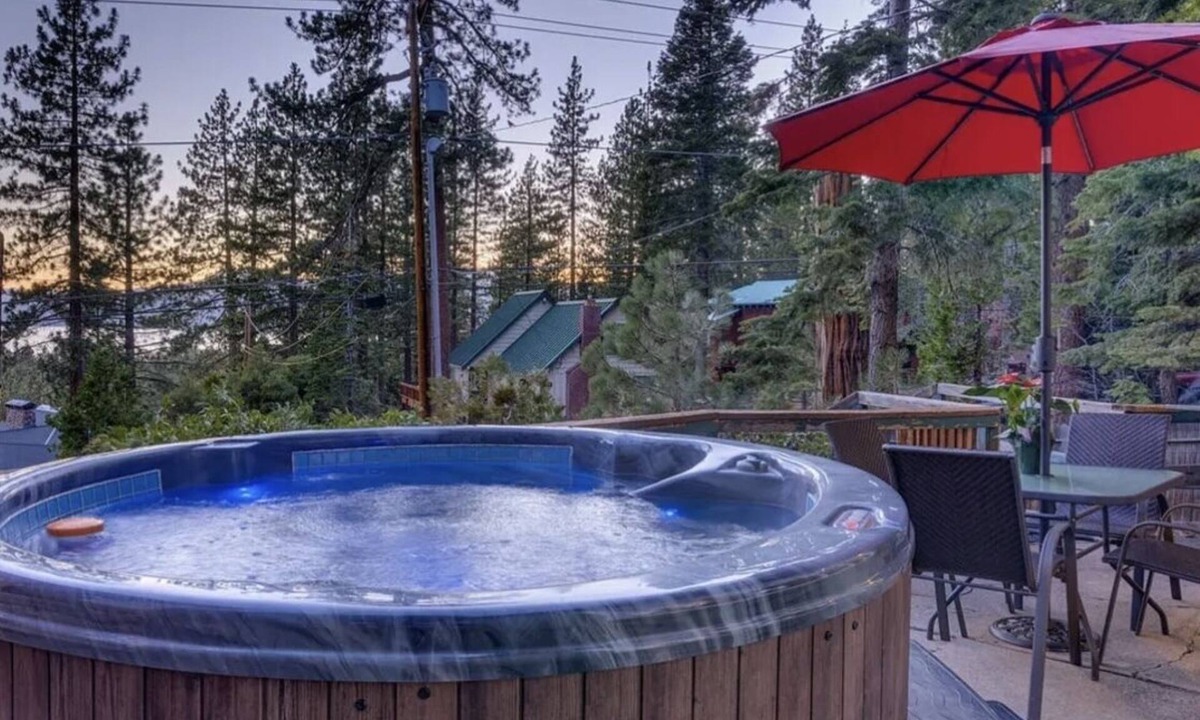 Kings Beach House | Cozy, secluded cabin, great location and beautiful spa with sweeping views!