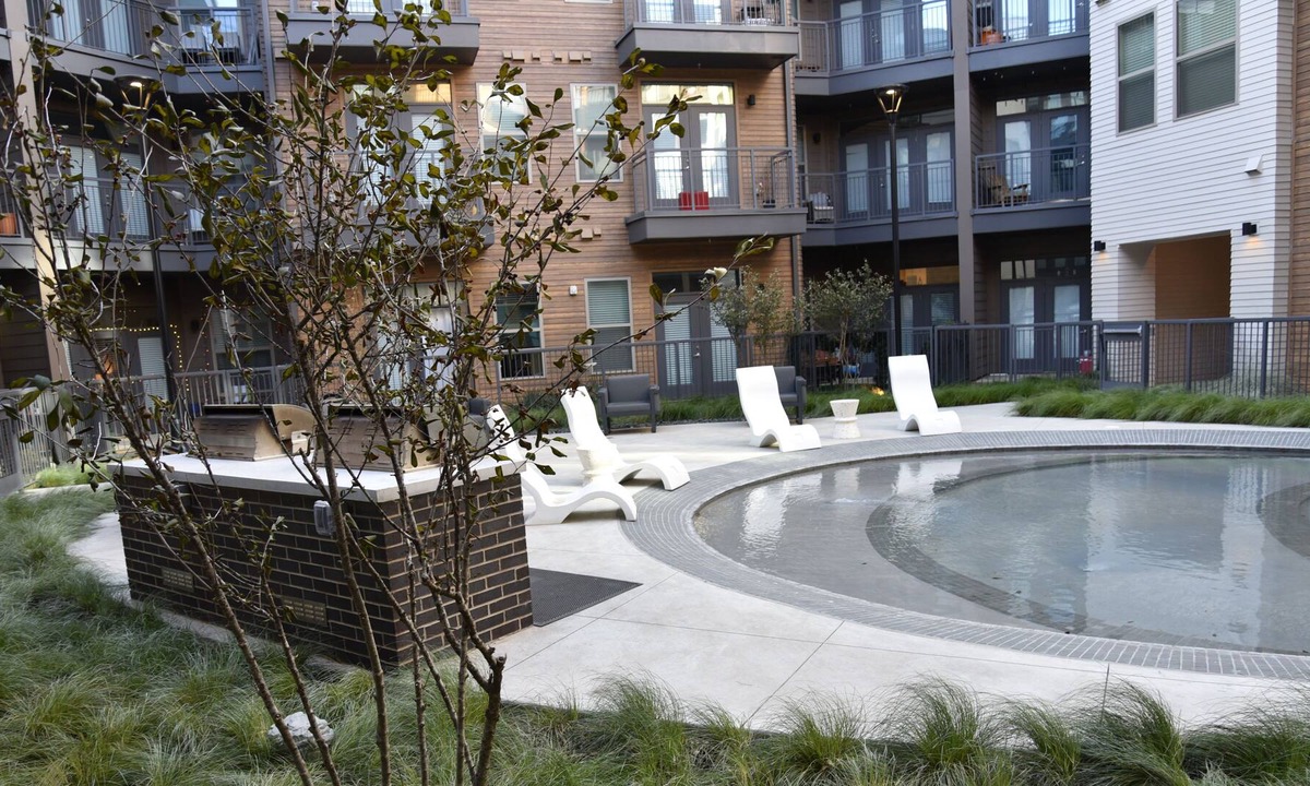 Fort Worth Apartment | Cozy studio with a patio that opens up to cozy swimming pool.