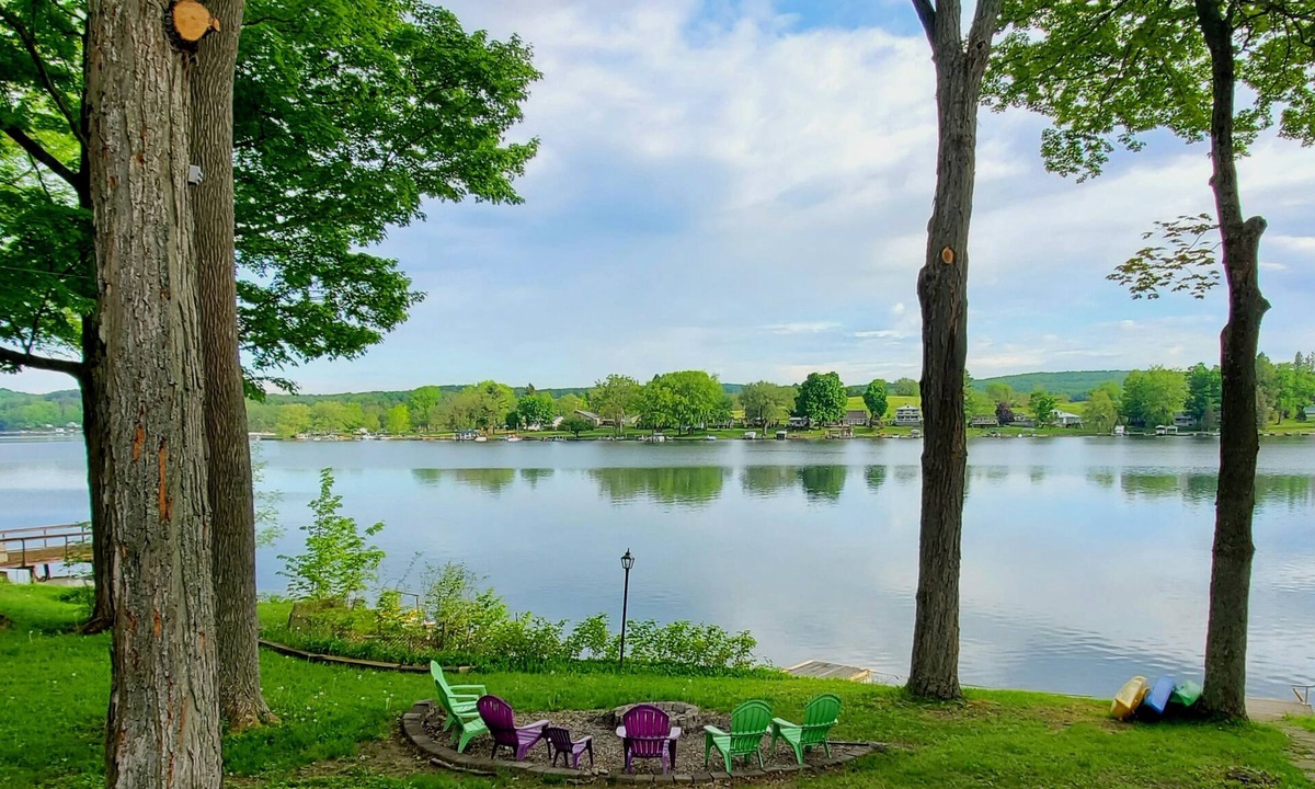 Rushford Lake Cottage | Cozy waterfront cottage on Rushford Lake, Sleeps 8, Central Air, & AMAZING dock!