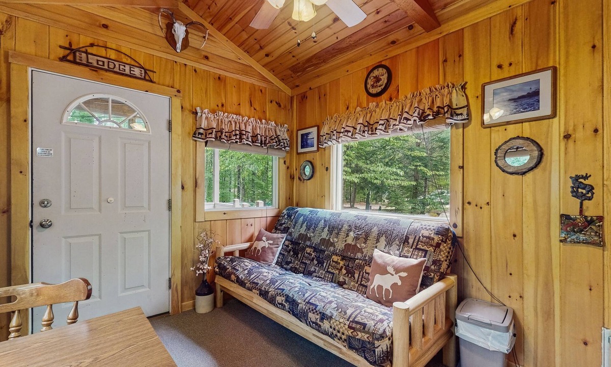 Naples Cabin | Cozy wooded cabin with lake access, firepit & kitchenette