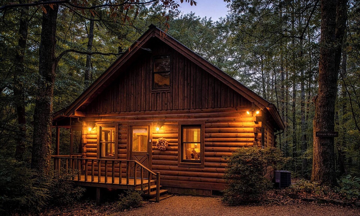 Benton Cabin | Creek Crest perfect log cabin Ocoee riverside lot