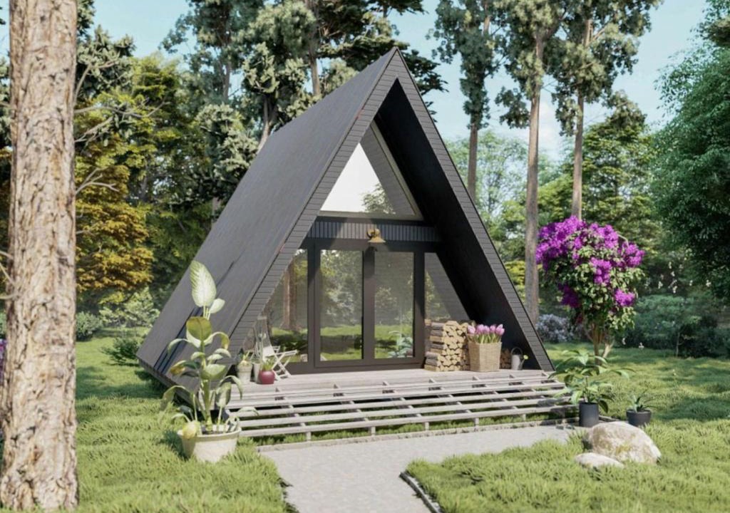 Oakwood House | Creekside Luxe A-Frame Tiny Cabin 3