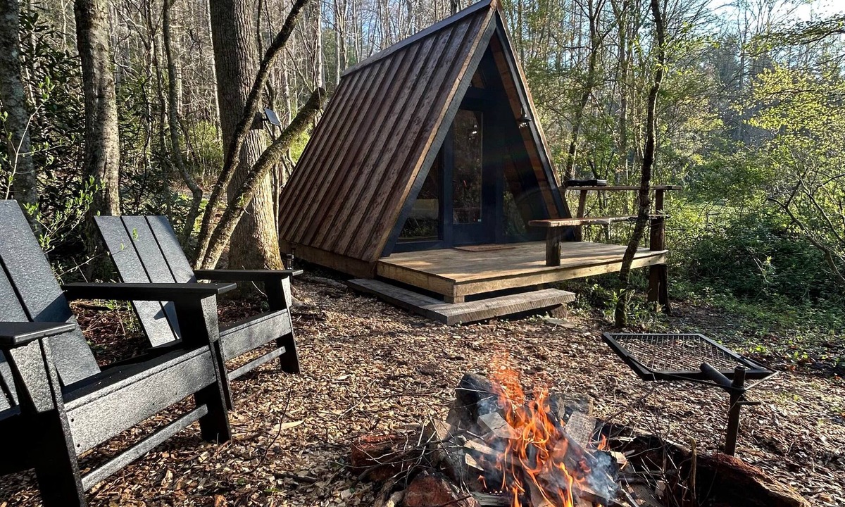 Zirconia Cabin | Creekside Rustic A-Frame