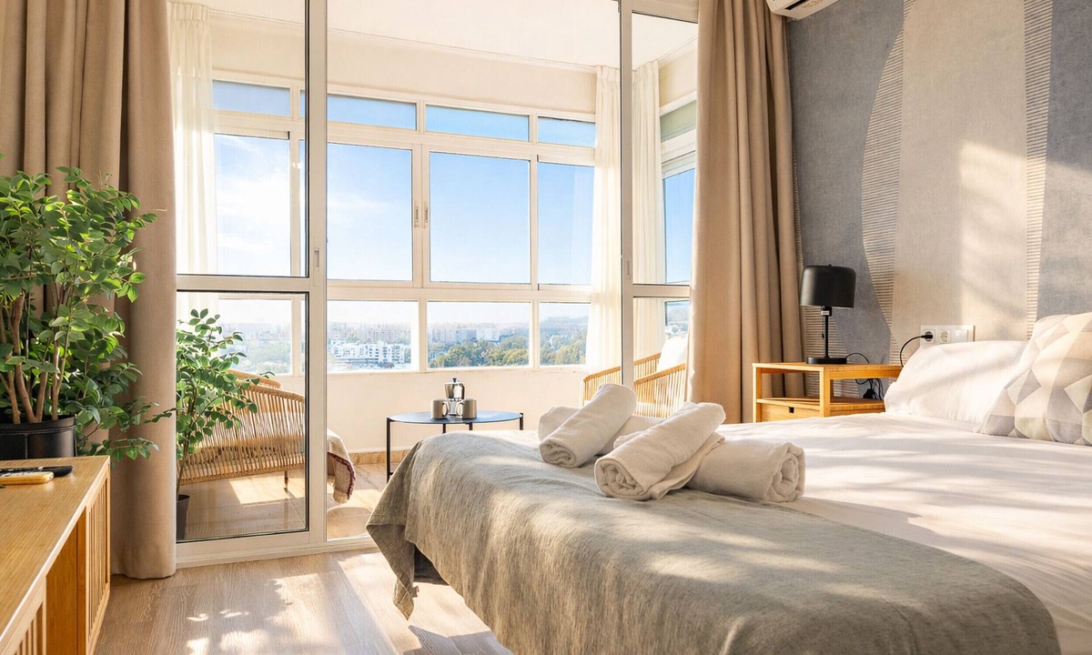 Torremolinos Apartment | Cubo's Estudio La Colina Seaview & Pool/communal pool/urban/air conditioning