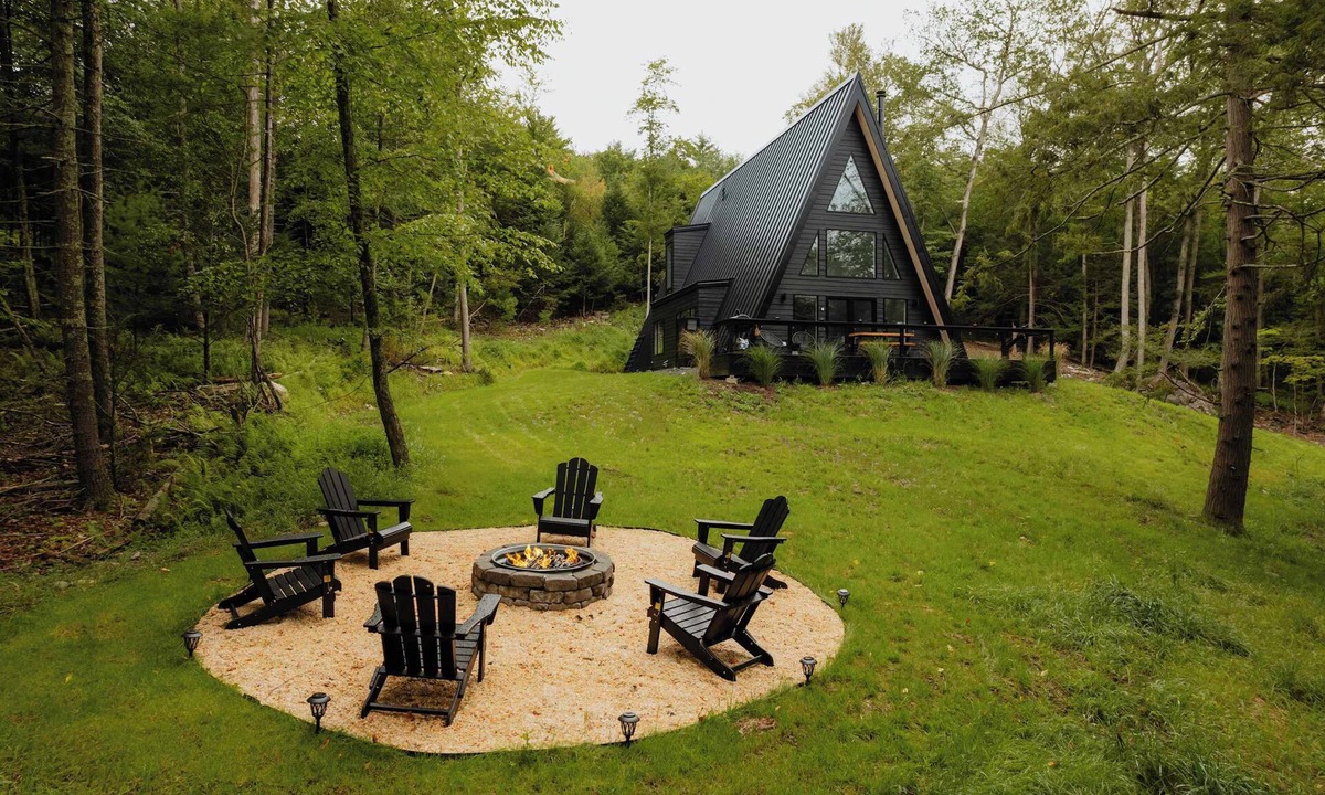 Pond Eddy House | Darby A-Frame + Cabin: Stylish + Modern w/ Sauna
