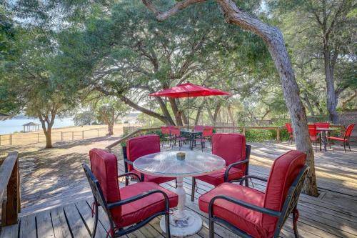 Temple House | Deck + Cliffside Belton Lake Views: Temple Retreat