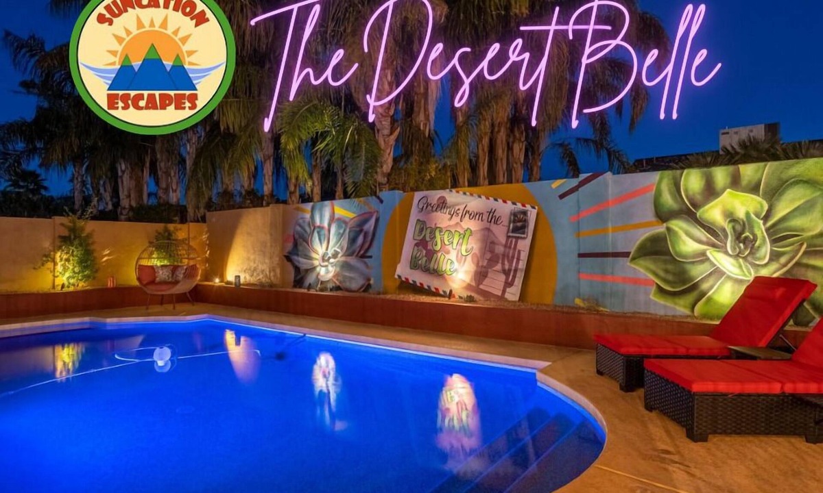 Sunset Ridge House | Desert Oasis! Heated Pool-BBQ-Star Wars Game Room-Fire Pit-Fully Stocked Home