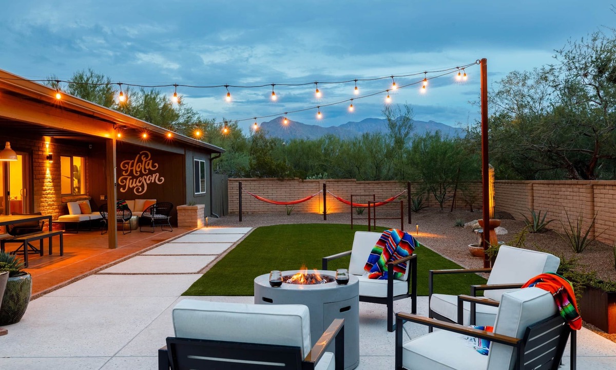 Casas Adobes West House | Desert Oasis: Mountain Views, Fire Pit & Hot Tub