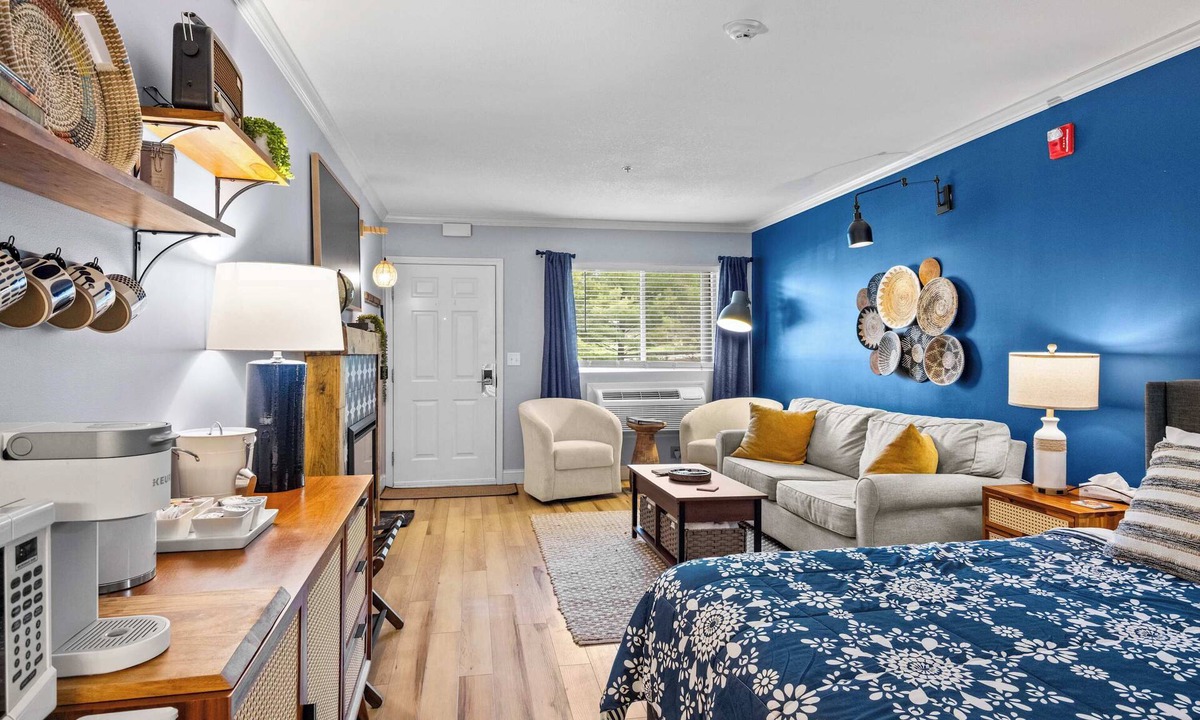 Bellaire Condo | Designer Studio at Shanty Creek, Pool & Beach