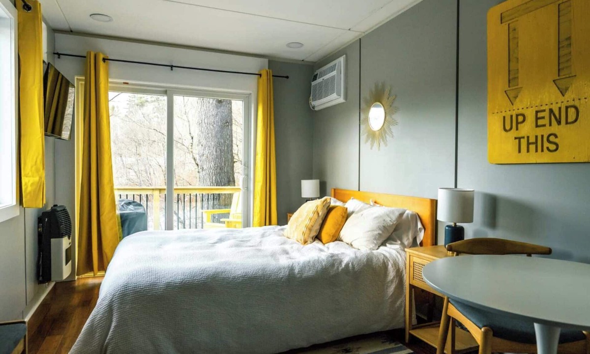 Johnson House | Designer Tiny House w/Treehouse Sauna & Hot Tub by the River near Stowe