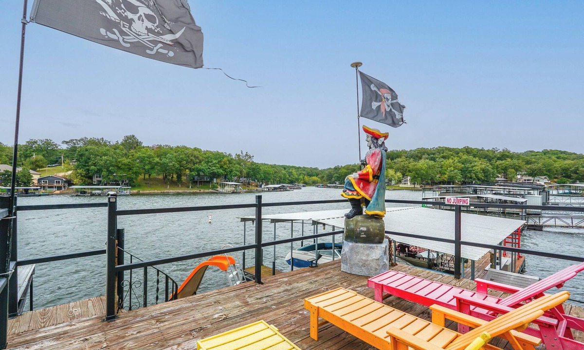 Sunrise Beach House | Dock w/Deck & Waterslide: Lake of the Ozarks Gem!