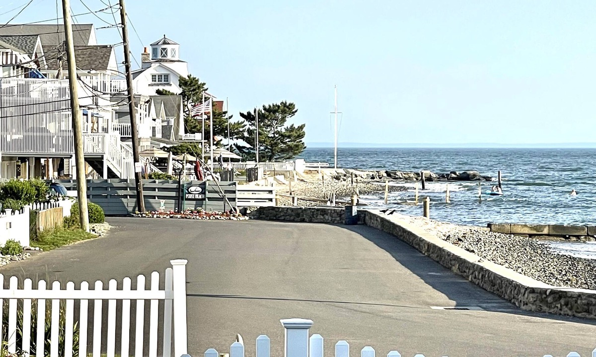 Milford House | Dog-Friendly Oceanfront Getaway - Walk to Dining - Private Beach Access