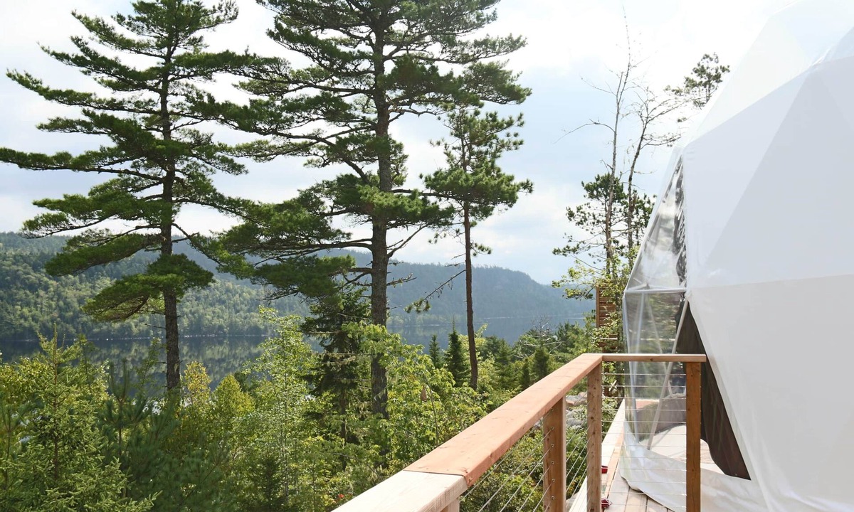 Porters Lake Resort | Dome 1 - Forest and Partial Lake View on an escarpment