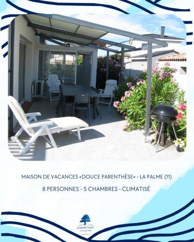 La Palme House | Douce Parenthèse - Maison de Vacances - 8 pers - Terrasse