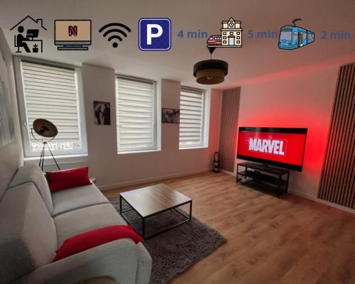 Valenciennes Apartment | Duplex Ciné Cosy - Hyper Centre 5min Gare