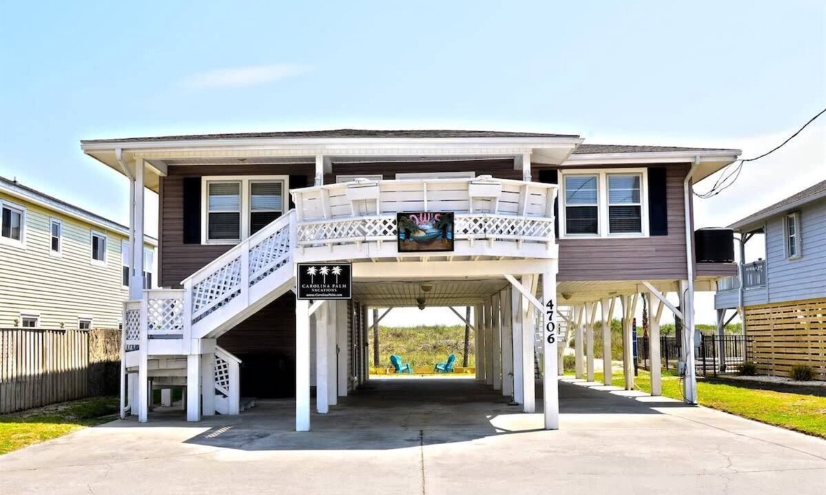 North Myrtle Beach House | DWs Oceanfront Beach House Huge Sun Deck