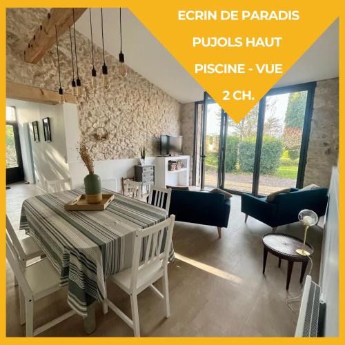 Pujols House | Ecrin de paradis Pujols HAUT Piscine-VUE