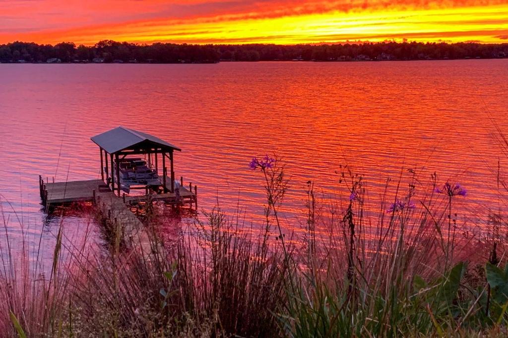 Cross Hill House | Elegant Lakefront Gem with Dock and Sunset Views!