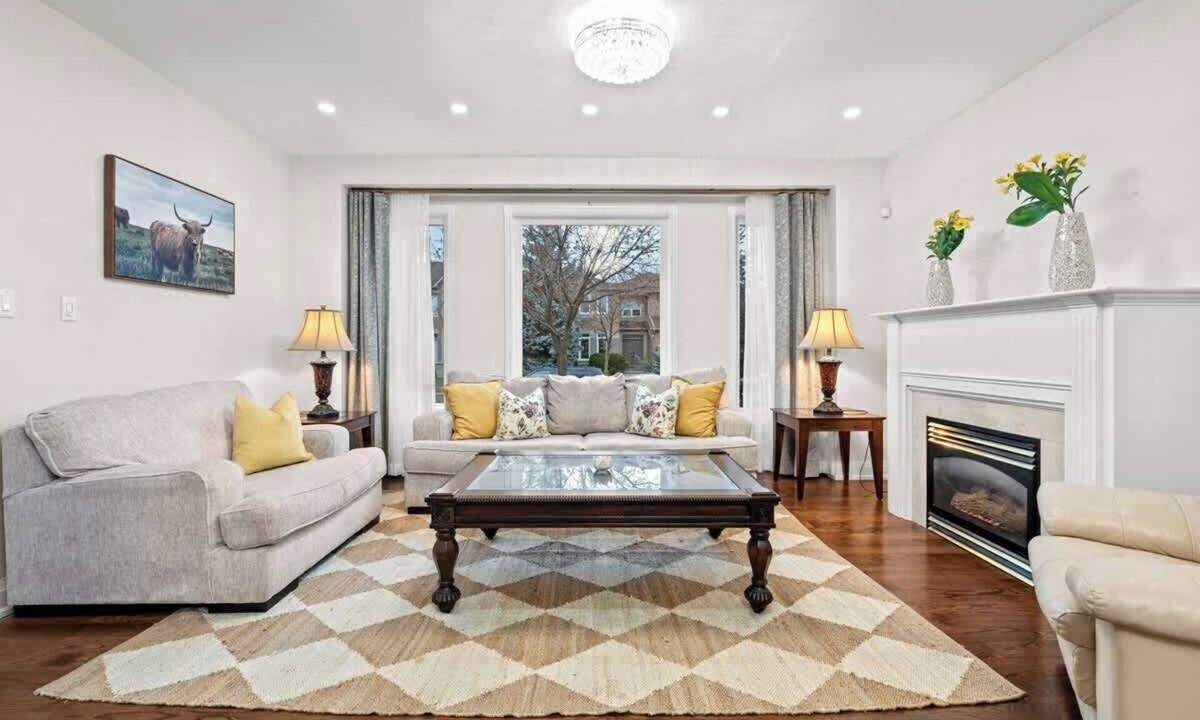 Hurontario House | Elegant Living with Fireplaces and Backyard BBQ
