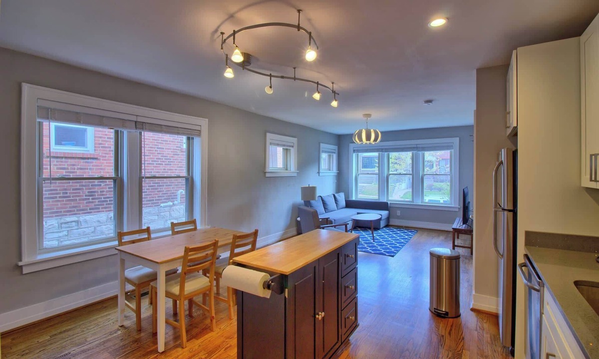 St. Louis Apartment | Elegant Minimalist Gem w/Private backyard, W/D