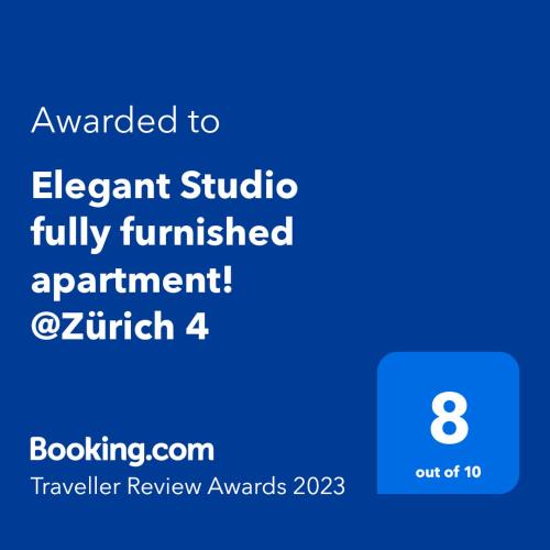 Alt-Wiedikon Apartment | Elegant Studio fully furnished apartment! @Zürich 4