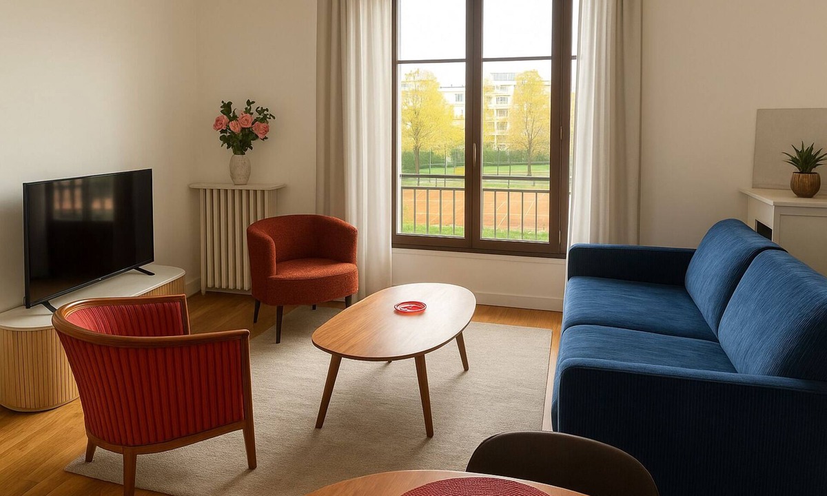 Parchamp–Albert Kahn Apartment | Elegant T2, unobstructed view, 300m from Roland Garros and Bois de Boulogne.