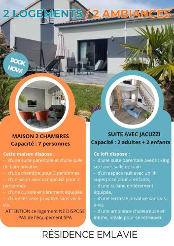 Chasseneuil-du-Poitou House | EMLAVIE - Maison familiale OU Loft SPA - à 3km Futuroscope