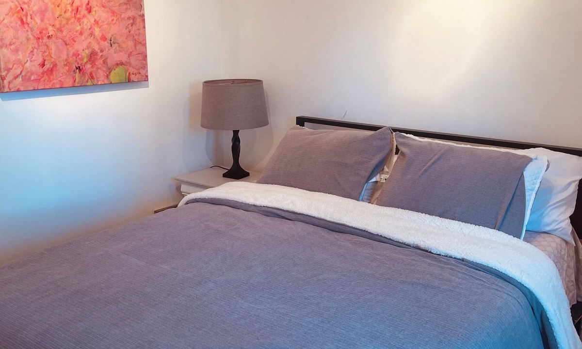 Souderton Apartment | Enjoy comfort, convenience, and a peaceful setting in this beautifully bedroom