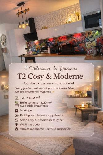 Villeneuve-la-Garenne Apartment | Escale Cosy à Villeneuve