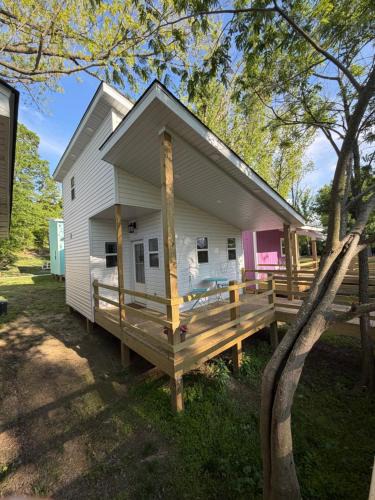 Cape Girardeau Resort | Euro Style Tiny Home with Deck