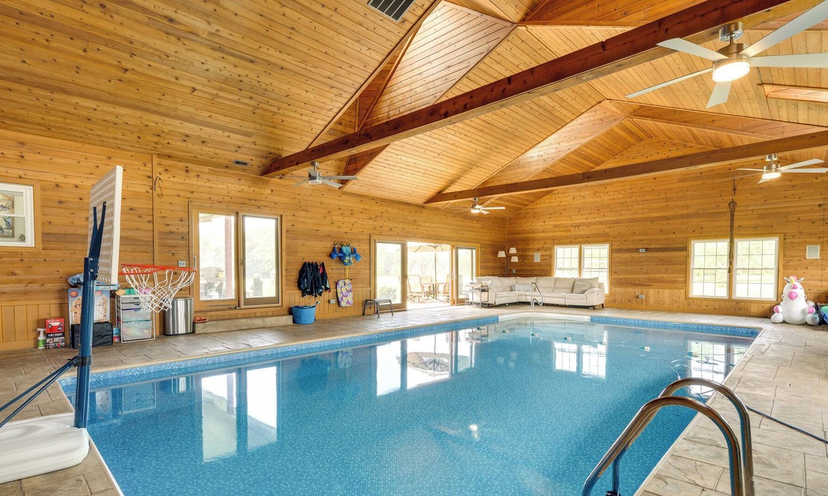 Radnor House | Expansive Radnor Home w/ Indoor Pool & Fire Pit!