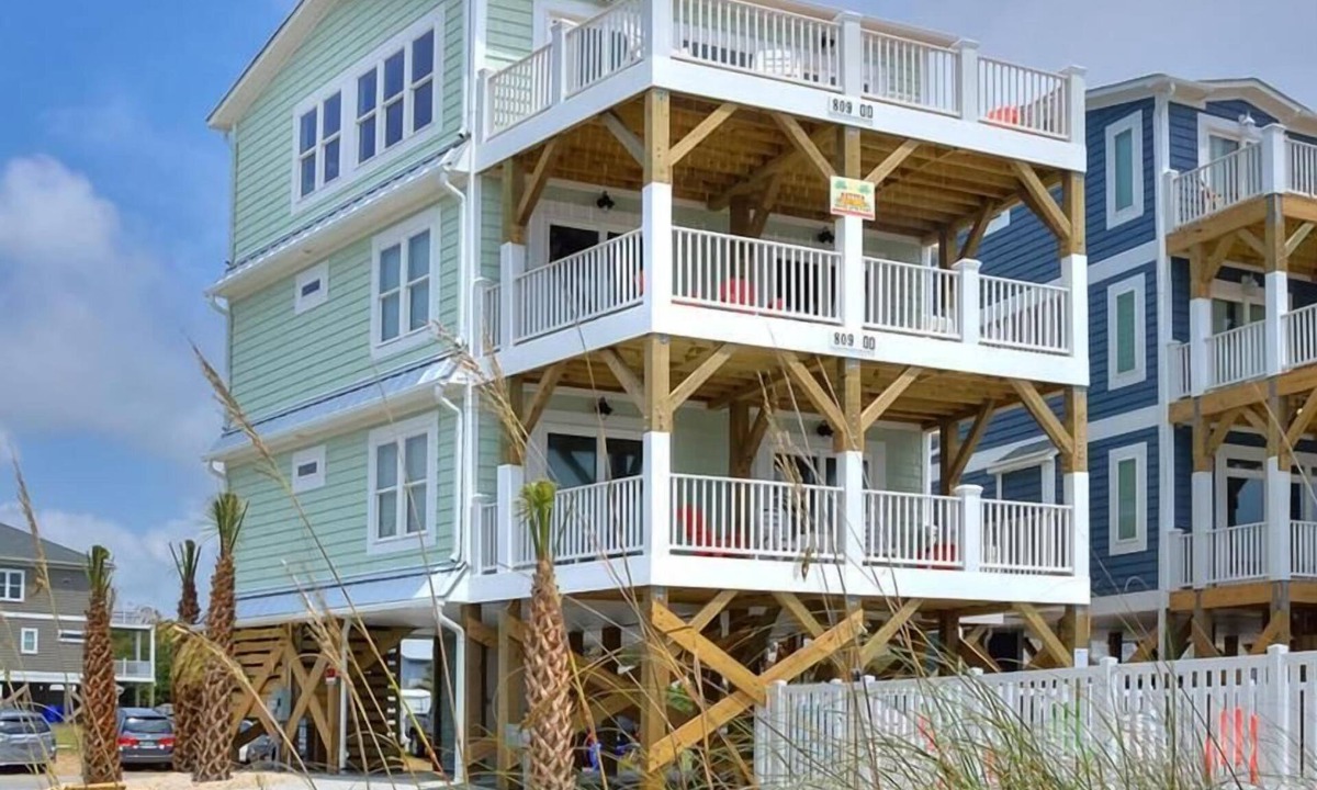 Yaupon Beach House | Experience luxury at A Perfect View in Oak Island, where oceanfront bliss awaits.