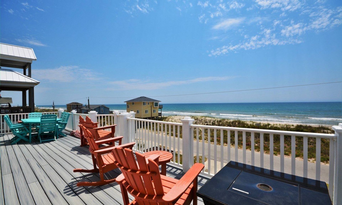 Ocean City Beach House | Experience ocean views at Shore Blessed, a spacious 5-bedroom cottage in North Topsail Beach.