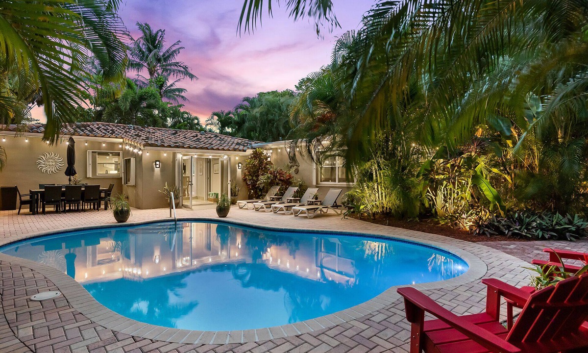 Poinsettia Heights House | Experience Palm Terrace, a Private Tropical Escape Surrounded by Lush Gardens and Open Spaces!