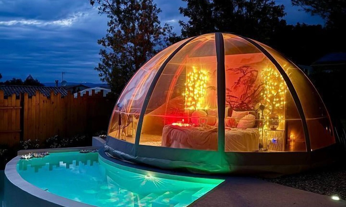 Malves-en-Minervois Cabin | "F"anny Wigwam 26m2 and 50m2 relaxation area