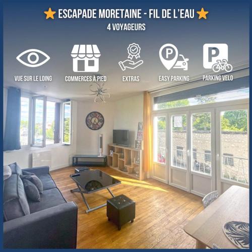 Moret-sur-Loing Apartment | Fil de l'eau - Grand T2 rénové - Commerces à pied