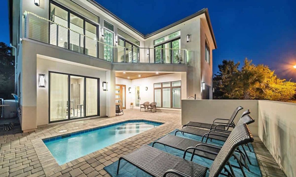 Avalon Beach Estates House | Flamingo Destination | Free Beach Chairs & Free Golf Cart | Private Pool with Gulf Views | 3-Min Walk to Private Beach