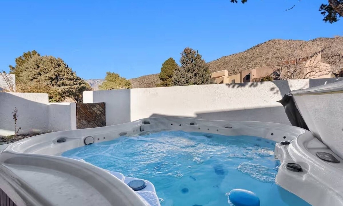 Northeast Heights House | Foothills Retreat with Hot Tub and Courtyard!