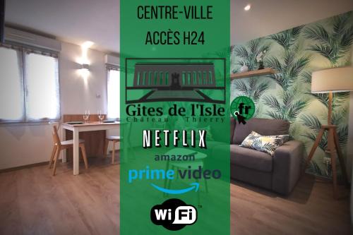 Chateau-Thierry Apartment | Gîtes de l'isle Château-Thierry - WiFi Fibre - Netflix, Disney, Amazon - Séjours Pro