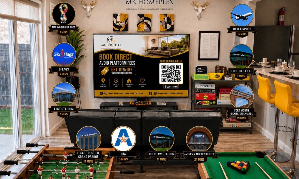West Arlington Apartment | Game Haven Entertainment APT Near AT&T Stadium