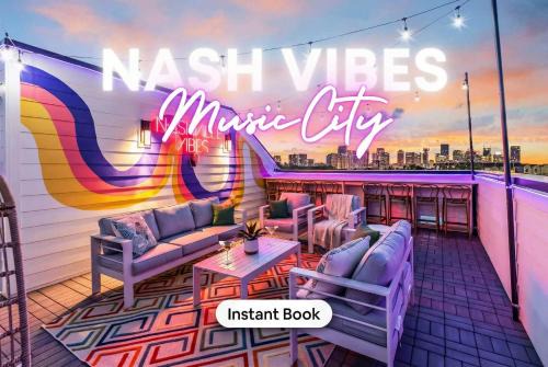South Nashville House | Game Room & Rooftop Deck at Downtown Nashville