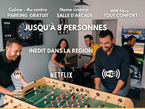 Bethune House | Geek et chic à Béthune - Grand logement central tout confort idėal pour familles, équipes sportives